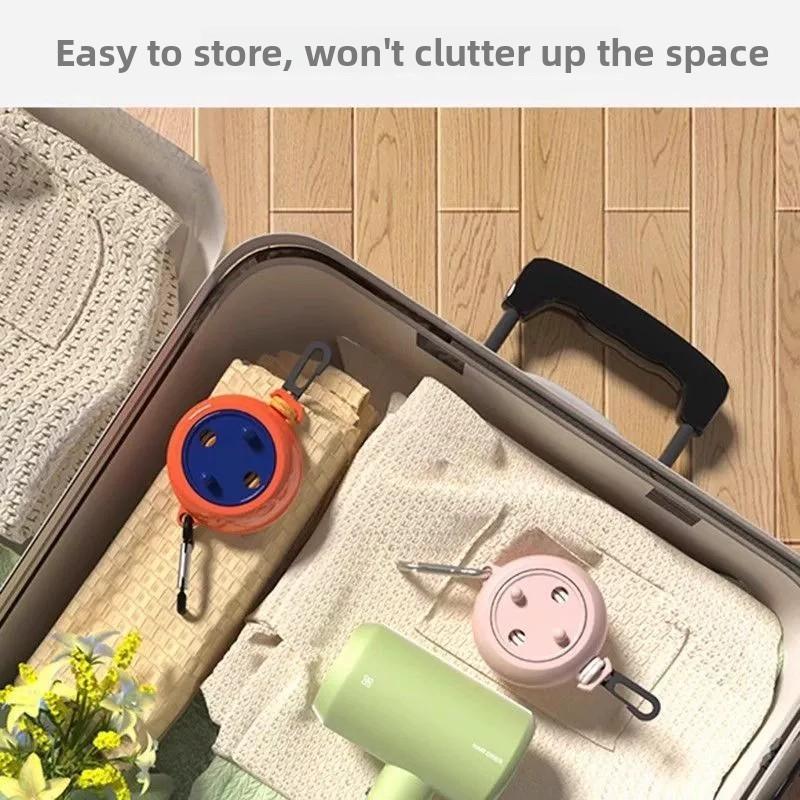 Tragbare einziehbare Wäscheleine für Außen, Innen, Reise, Hinterhof, Camping