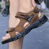 Men's Outdoor Leisure Beach Open-toe Leather Sandals Large Size Wading and Stream Tracing Shoes
