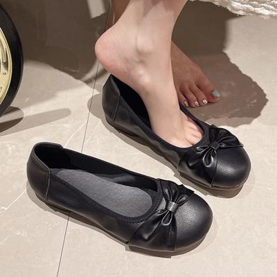 Fashion Bow Women Shallow Flats Soft Shoes Designer Elegant Autumn 2025 New Sport Shoes Fashion Casual Sneakers Dress Zapatillas Mujer
