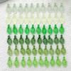 40/50/60Pcs Delicate Clear Green Acrylic Leaf Charms With Holes Various Styles For DIY Jewelry Crafting Accessories