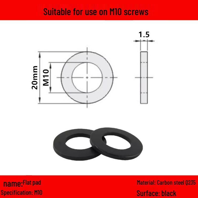 Podkładka dystansowa płaska ocynkowana/stal nierdzewna - Rozmiary: M3, M4, M5, M6, M8, M10, M12