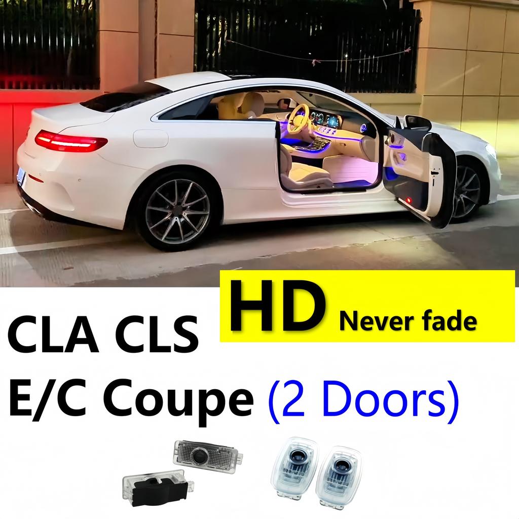 HD C205 C207 W257 C238 W117 C117 C118 W218 Led Car Door Projector Light For Mercedes Benz CLA CLS Coupe 2019 2020 2023 2025 2017