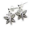 Les Trésors De Lily [J3896] - Silver BO 'Dragonflies' Mother-of-pearl