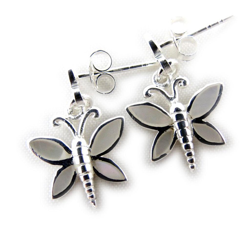 Les Trésors De Lily [J3896] - Silver BO 'Dragonflies' Mother-of-pearl