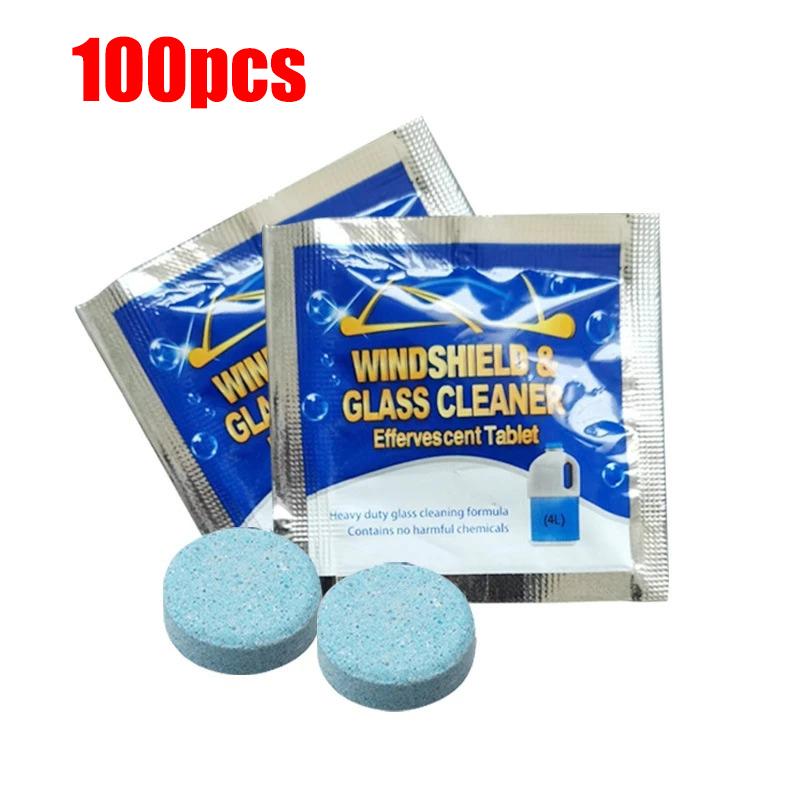 

Концентрированные таблетки для мытья лобового стекла автомобиля, шипучая жидкость для мытья автомобиля, твердые таблетки для очистки окон автомобиля 100pcs