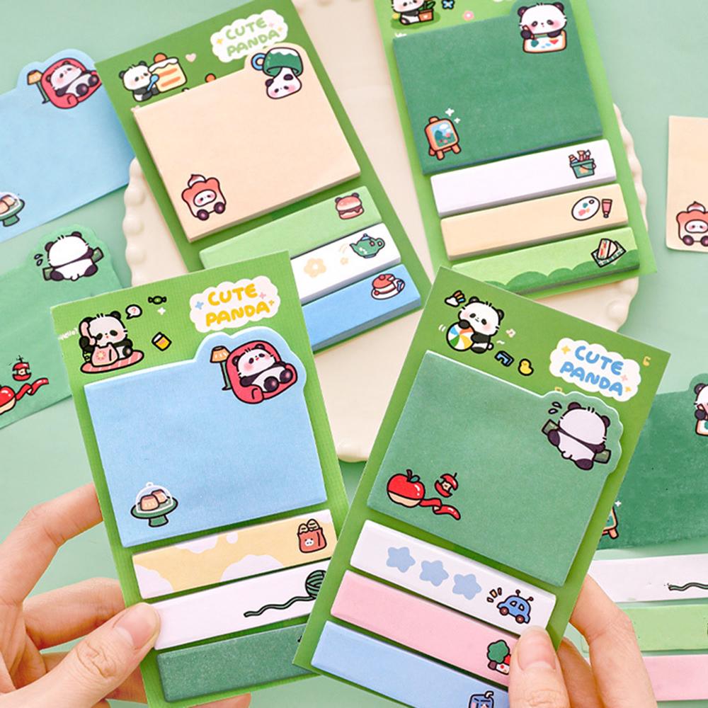 1 Piece Kawaii Cute Panda Paper Sticky Notes Creative Notepad Memo Pads Office School Stationery Adhesive Stickers Decoration