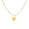 Chanel 25A Early Autumn Two-Tone Heart Necklace Unisex necklace Black ABF966B21091U1959