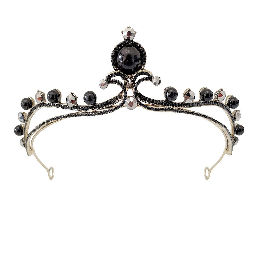 

Bride Wedding Black Big Crown Dress Tiara Dinner Hair Accessories Photo Photo Crown Wedding Photo Accessories