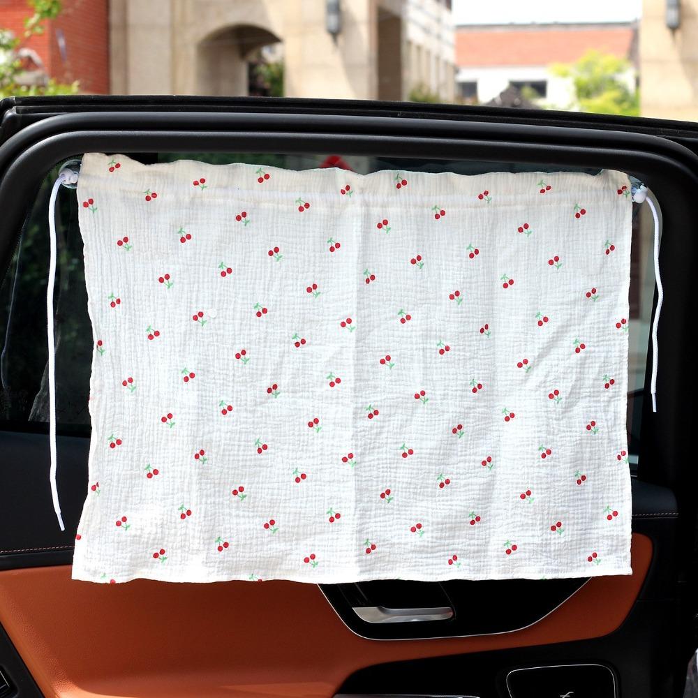Cute Cartoon Window Shade Suction Cup Car Window Cover Universal Sunshade Curtain Car Interior