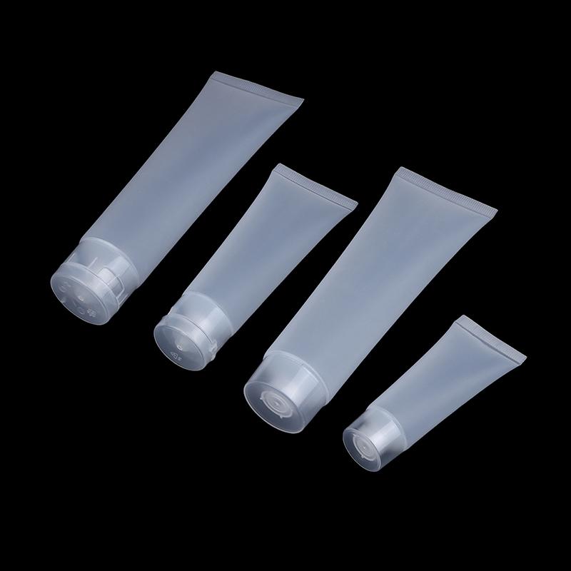 10Pcs Squeeze Lotion Container Refillable Bottle Travel Pack Empty Matte Clear Tube Cosmetic Cream Lotion Shampoo Bath Dispenser
