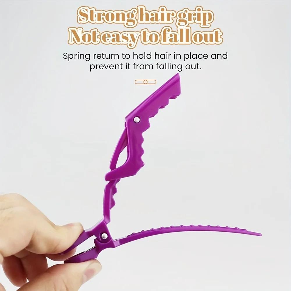 6Pcs/Set Alligator Hair Clip Hairdressing Clamps Plastic Hair Claw Professional Barber For Salon Styling Hairpins Hair Accessor