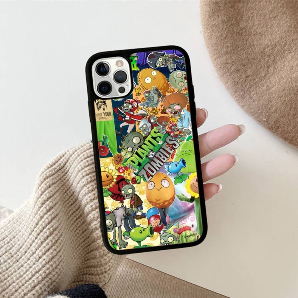 Game P-Plants Z-Zombies For Iphone 17 Air 16 15 14 13 12 11 Pro Max TPU+PC Plus Shockproof Back Phone Cover