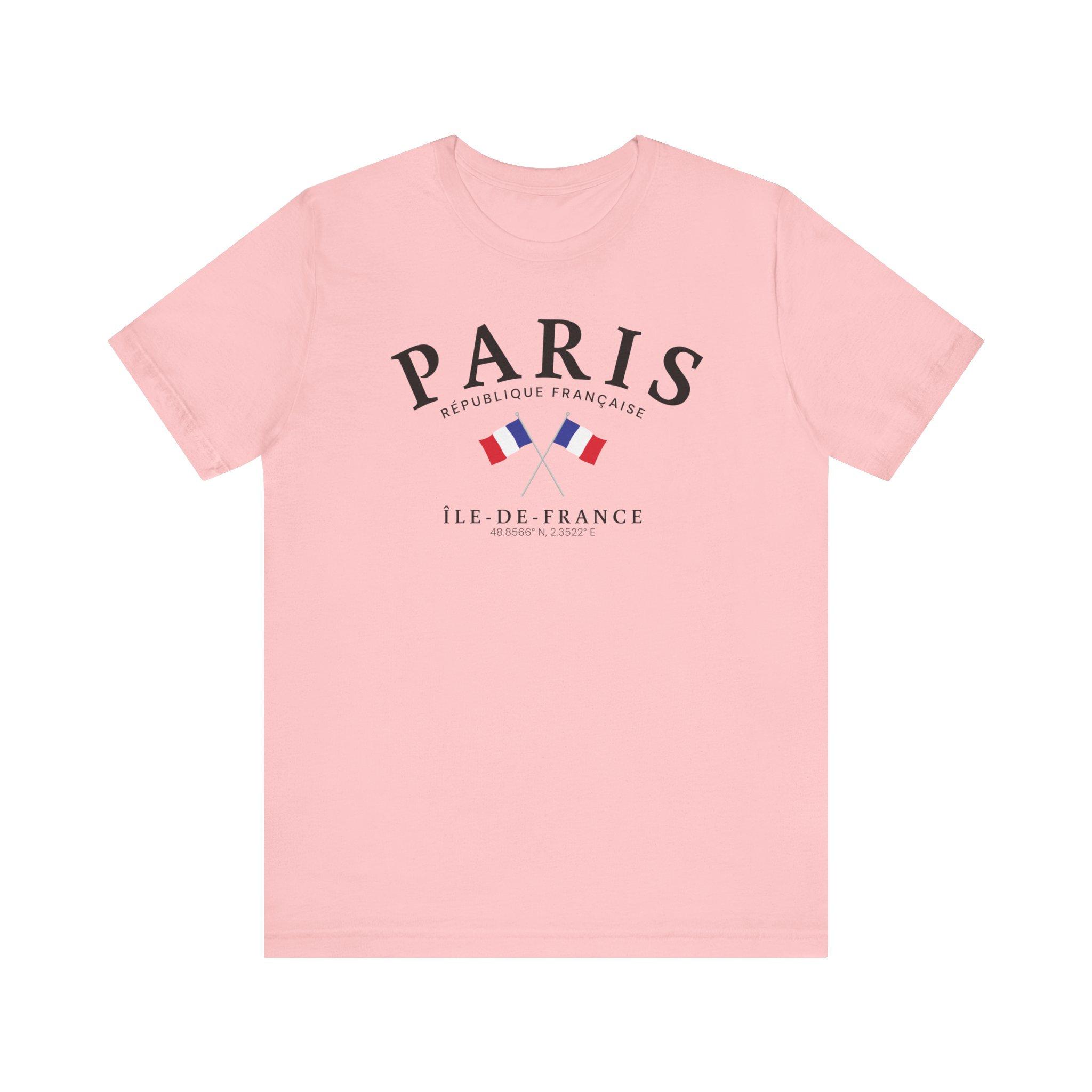 

2026 New Summer Paris France Tshirt Unisex and Women Breathable Cotton Clothing Round Neck Short Sleeved Tshirt Street Wear 4XL