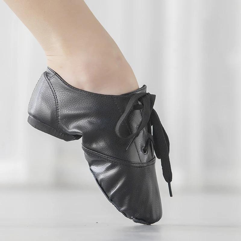 2025 PU Low Cut Men's Jazz Dance Shoes Female Adult Training Soft Soled Shoes Yoga Ballet Children's Dance Shoes
