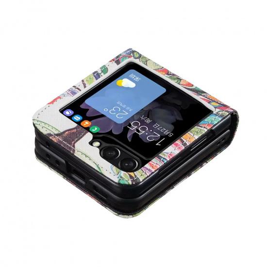 Colorful Flowers Butterfly Pattern Case For Samsung Galaxy Z Flip 6 5 4 3 Silicone Shockproof Soft Phone Back Cover