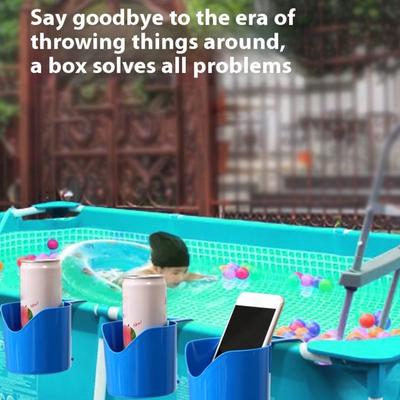 Poolside Cup Holders Multipurpose Swimming Container Removable Beverage Beer Cup Holder Hand Soap Hanger Enduring
