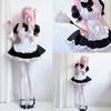 Anime Maid Costume Set Anime Maid Apron Maid Dress, Maid Headpieces, and Maid Bowtie Halloween Cosplay Costume