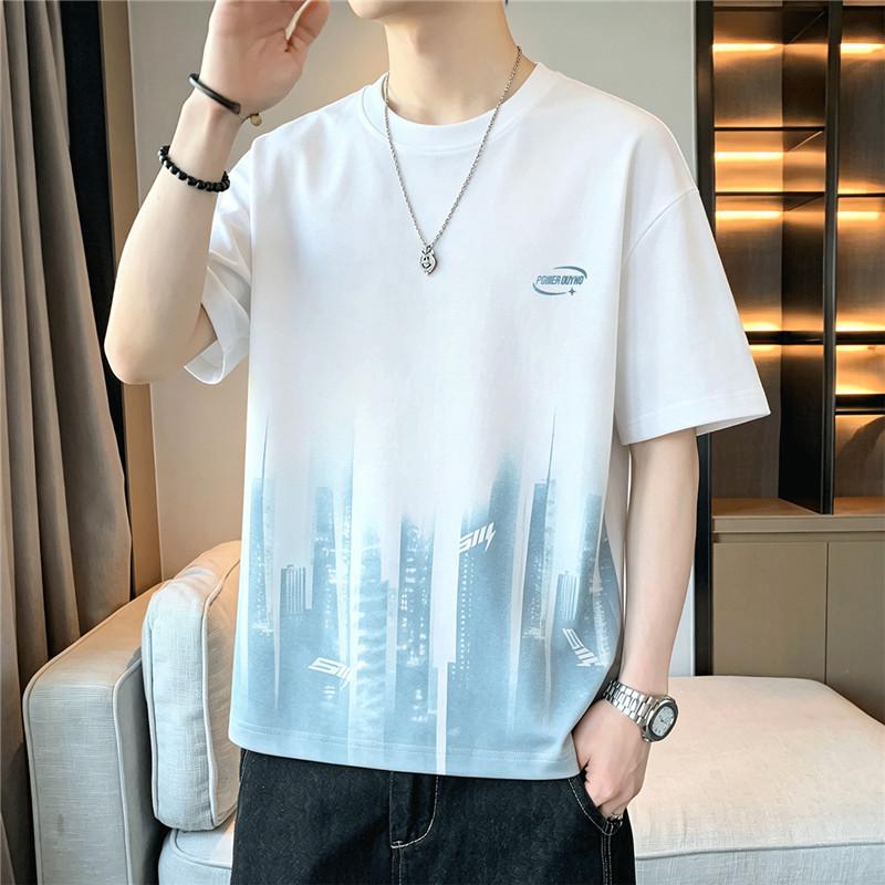 Short-sleeved T-shirt, Round Neck, Half-sleeved Bottoming Shirt, Plus Size Men's Top
