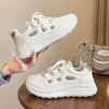 Foreign style thick-soled sports and leisure shoes women's shoes 2025 summer new versatile non-slip breathable mesh heightening white shoes