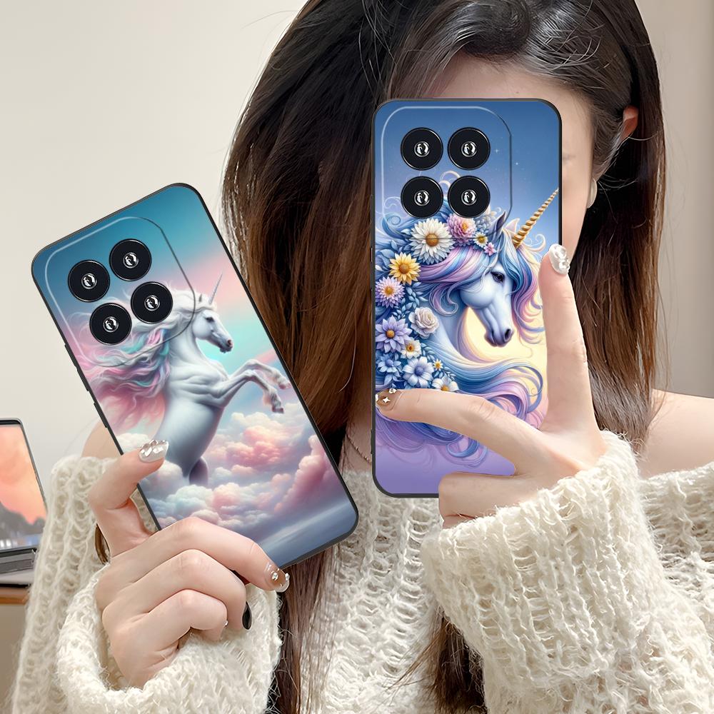 Fantasy Einhorn Handyhülle für Xiaomi 15 14 13 12 Mi 11 T Ultra Lite Pro S X 5G Bunte Druckabdeckung Luxus Smartphone