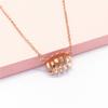 Purple Gold Personalized Fashion Necklace Color Gold Plated Rose Gold Car Flower Transfer Bead Pendant Collarbone Chain