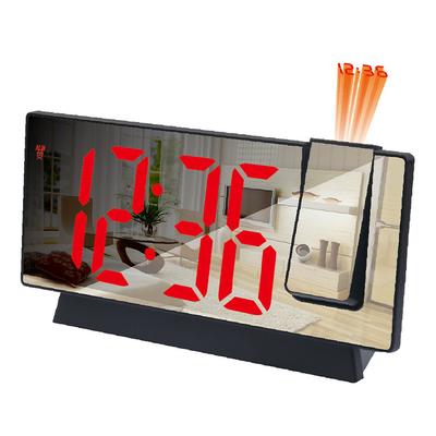 Projection Clock New LED Creative Alarm Clock Multifunctional Digital Clock Desktop Advanced Electronic Clock Mirror Desk Clock