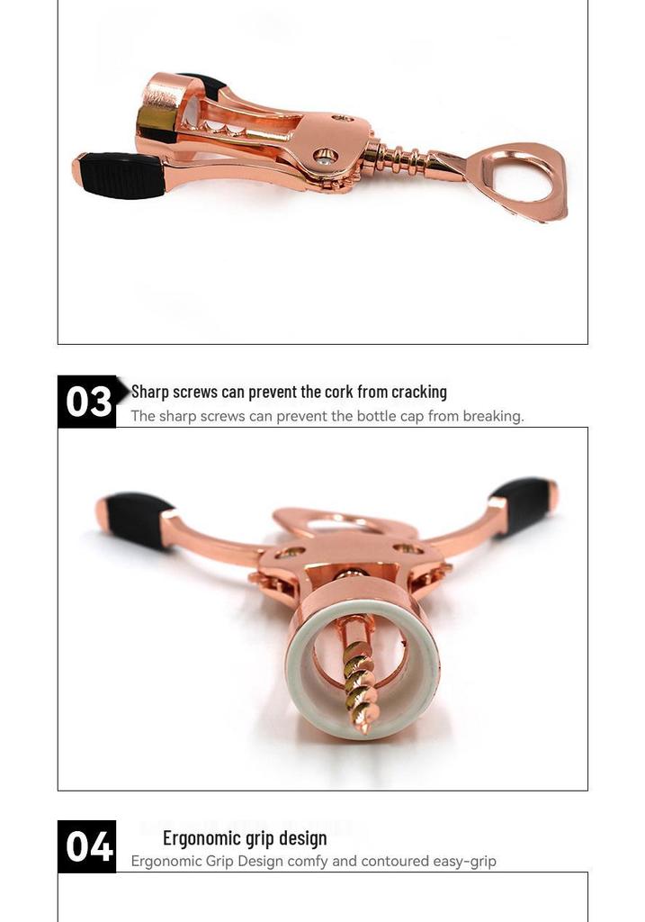 Zinc Alloy Stainless Steel Multi-functional Wine Bottle Opener
