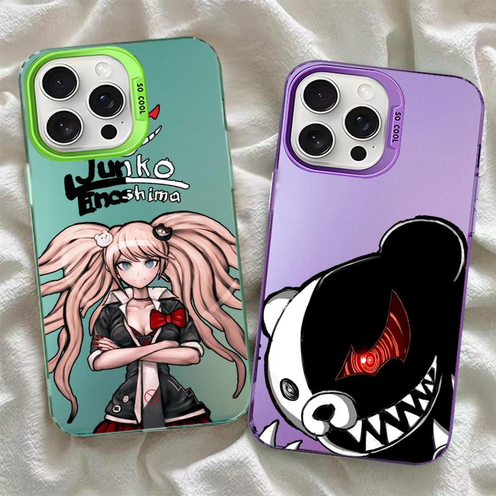 Danganronpa Junko Enoshima Monokuma Phone Case For IPhone 16 15 14 13 12 11 Pro Max X XR XSMAX 8 Matte Shockproof Back Cover