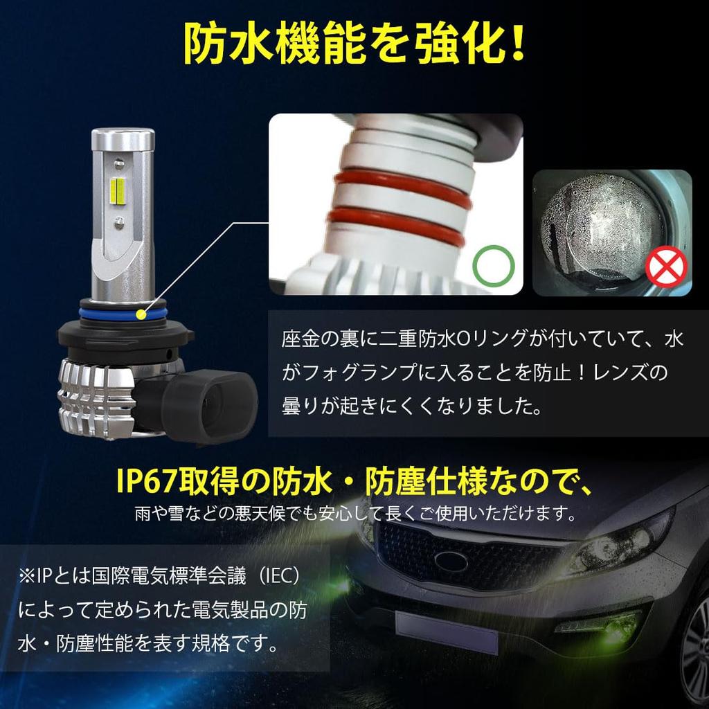 Perrace HB4 LED Fog Light Bulbs with Memory HB3 LED Fog Vehicle Inspection Adjustable Set of 2 Dual-Color Function, Lights, Dual-Color Switching,