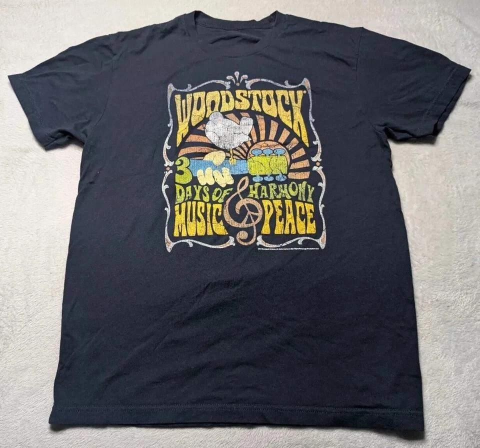 Woodstock Music Festival Black Tee Shirt Retro All Size S-345XL Unisex HRN141