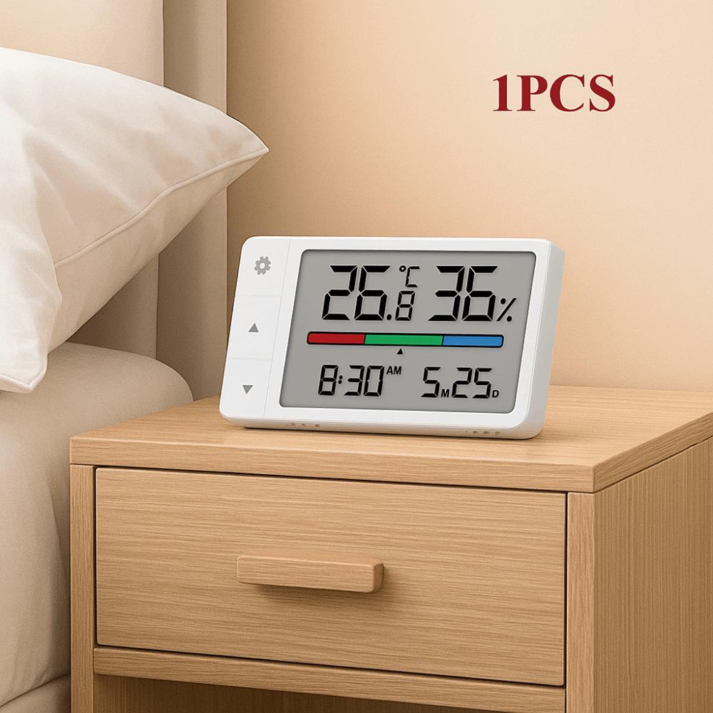Large Screen Thermohygrometer Intelligent Temperature Sensor Multifunctional Thermometer  Garden