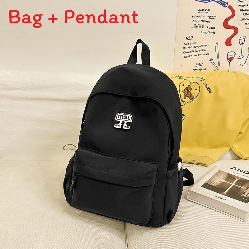 Girl Backpack For School With Breathable Nylon Material And Stylish Splicing Design