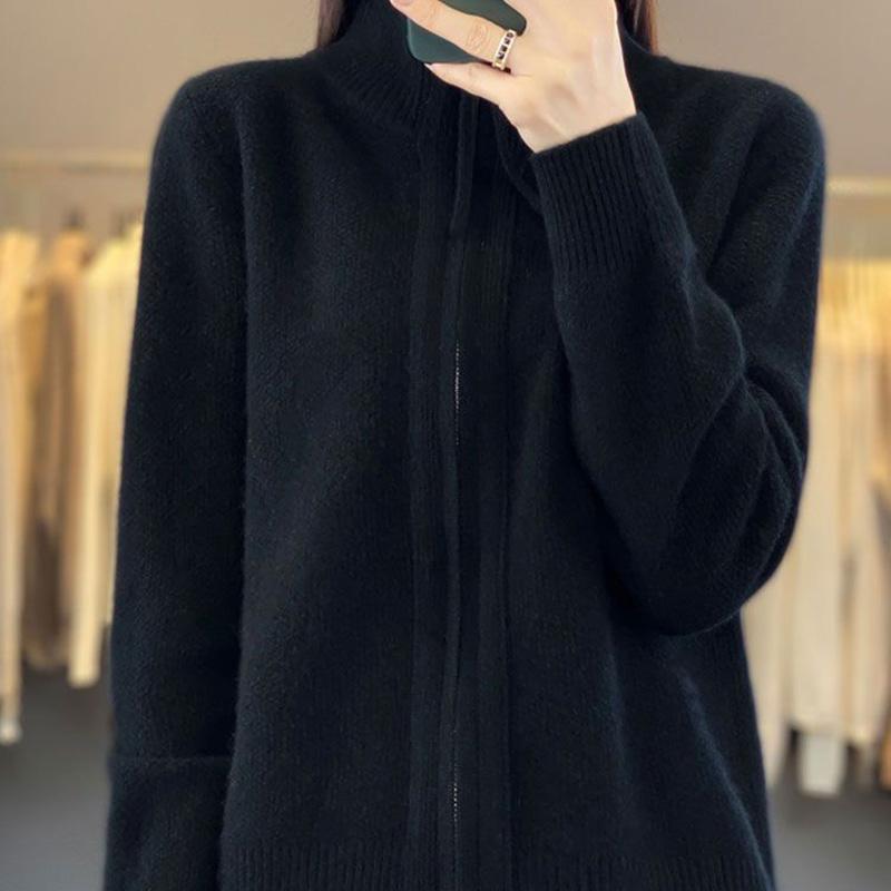 Sweaters Coat Cardigan for Women Autumn Winter Large Size Loose Long Sleeve Cardigan Thickened Sweaters Jacket
