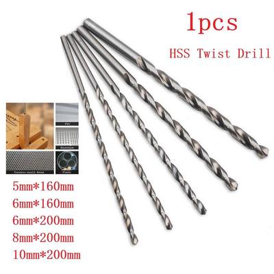 1 szt. 5 mm -10 mm HSS wydłużony prosty trzpień wiertła HSS do metalu aluminium