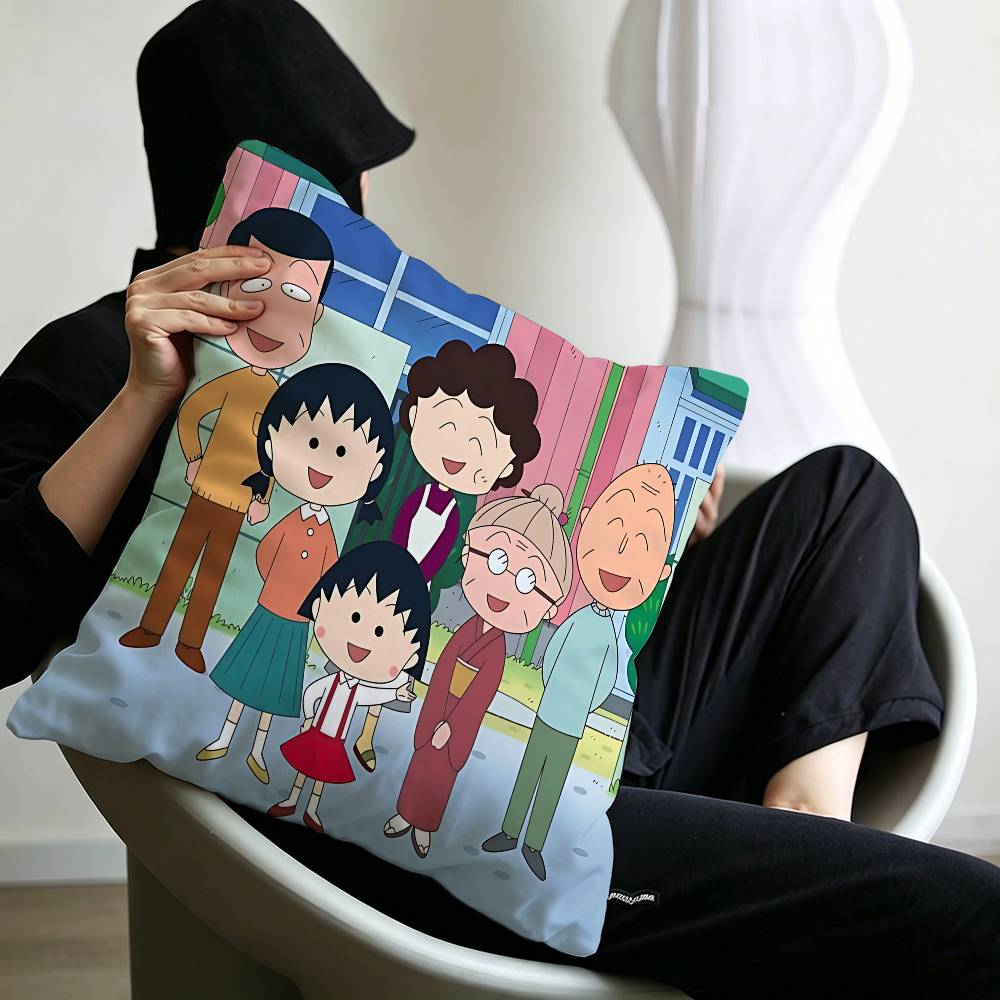 Catoon C-Chibi Maruko Chan Pillow Gift Home Office Decoration Bedroom Sofa Car Cushion Cover case 45x45
