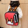 Teenager Backpack Student Cute Cartoon Large Capacity Waterproof Adjustable Strap Smooth Zipper Book School Bag Storage Unisex 2D Drawing Girls