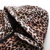 2025 Spring Women's Warm Leopard Print Hooded Cotton Coat - Simple and Versatile