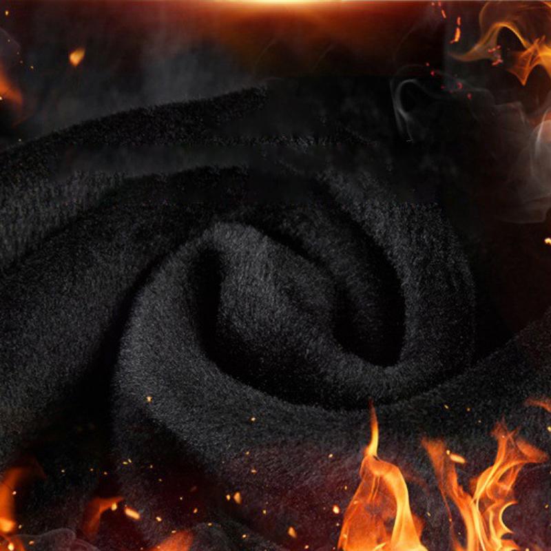 Autumn Winter Fleece Waist Stripe Straight Leg Pants Loose Female Straight Pant