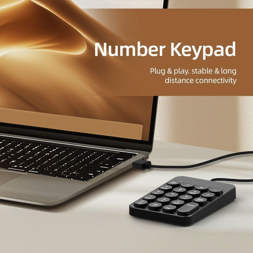 Slim Wired Number Keypad Multifunctional Number Pad Keyboard  For Laptop PC Desktop