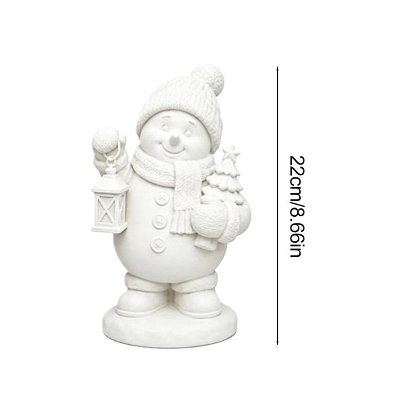 Diy Christmas Santa Claus/Snowman/Deer Plaster Figurine Painting Kit Kids Graffiti Paint Set Toys Holiday Keepsake Gift Ornament