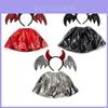 Five Dolls Halloween Bat Headband With Funny Animal Wings And Devil Skirt Costume