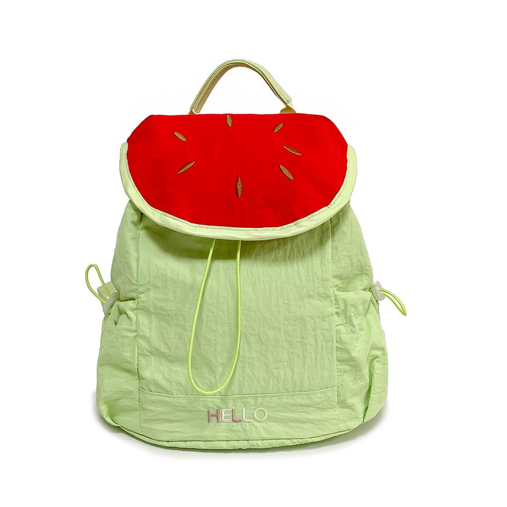 Schoolbag Dopamine Summer Backpack Watermelon Bag Women's 1011 New Student Party Canvas Bag Multi-Pocket Small Backpack