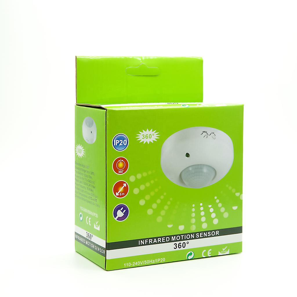 BS037 Infrared Motion Sensor Detector Ultrasonic Level Sensor Switch, Ceiling Mounted Occupancy Pir Motion Sensor Switch