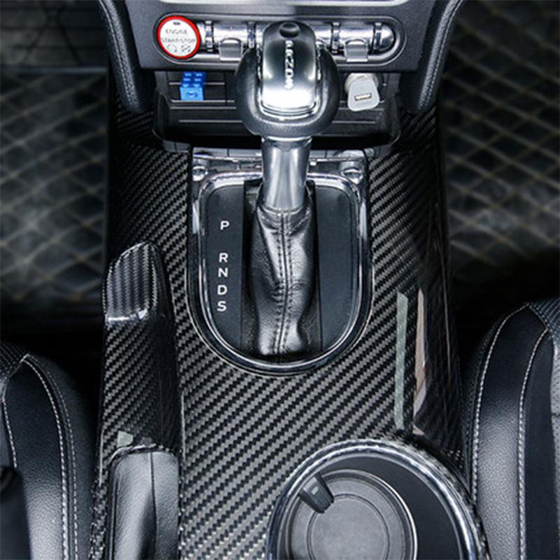 

Tantan Подстаканник на центральную консоль из углеродного волокна и панель переключения передач для Ford Mustang - Детали интерьера из сухого настоящего углеродного волокна