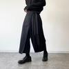 Yohji Yamamoto Pánská černá bojovnická širokonohá sukně Kendo kalhoty - Jarní/podzimní kolekce