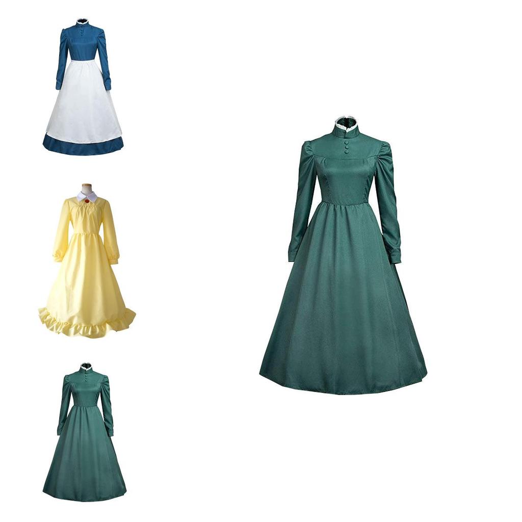 Château Ambulant de Howl Sophie Robe Trapèze Polyester/Coton Tenue Cosplay