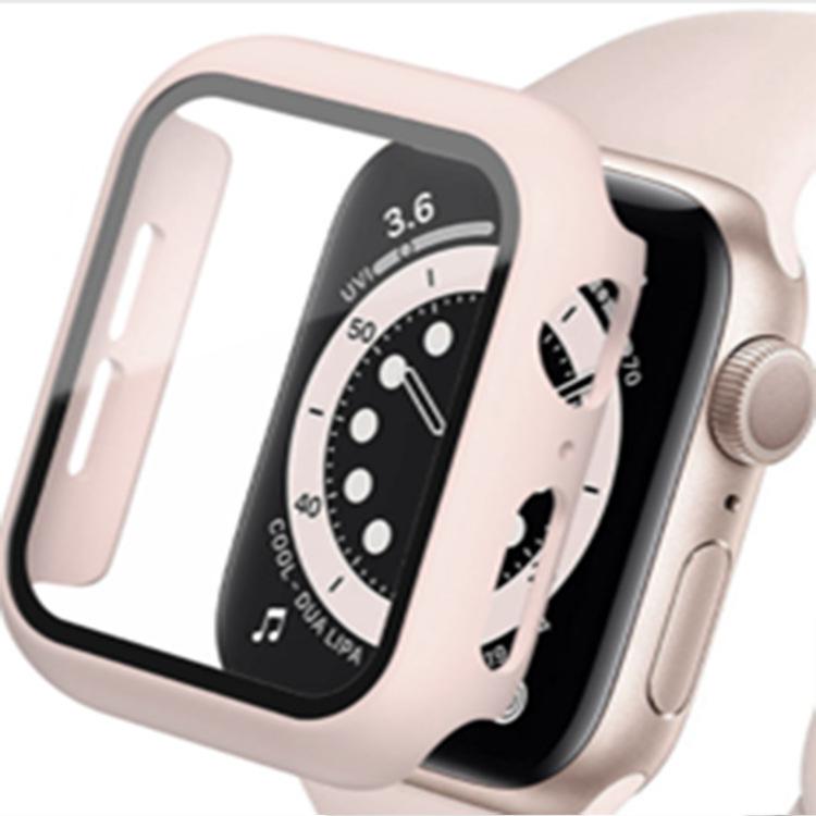 Compatible Apple Watch Series 5/6/7/8/9 Protective Hard Case with Tempered Glass Film