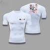 Men Compression Shirt Workout Quick Dry Uraraka Ochako Print Top Breathable Sweat Absorbing Tight Fit T-Shirt Sweat-Resistant