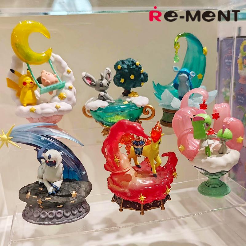 ReMent Starriium Series Moonlit Night Dreaming Absol Glaceon Minccino Pikachu Cleffa Kirlia Ralts Ponyta
