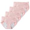 4 Pack Pink Women's Cotton Leakproof Period Panties Middle Waist Comfortable Underwear